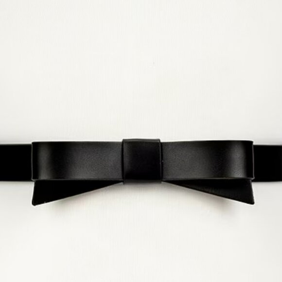 kate spade new york Leather Bow Belt Black Size M - Picture 1 of 8